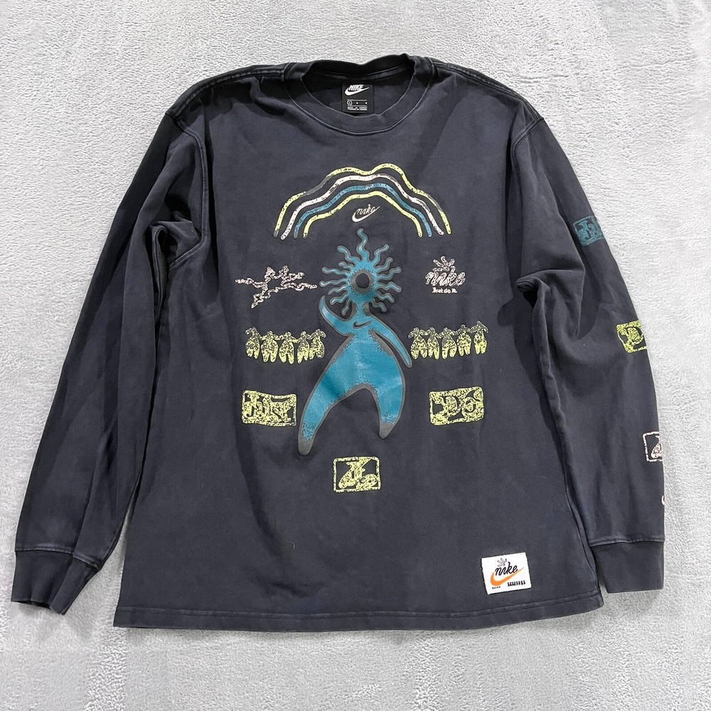 Nike Sportswear NSW Sweatshirt Men's Large Max90 Solar Goddess DD9770-010‎ Faded